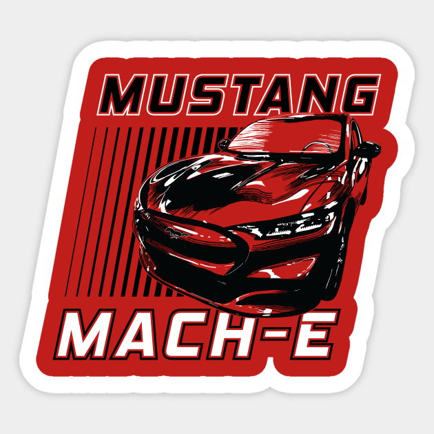 Ford Mustang All-Electric Mach-e Sticker by zealology